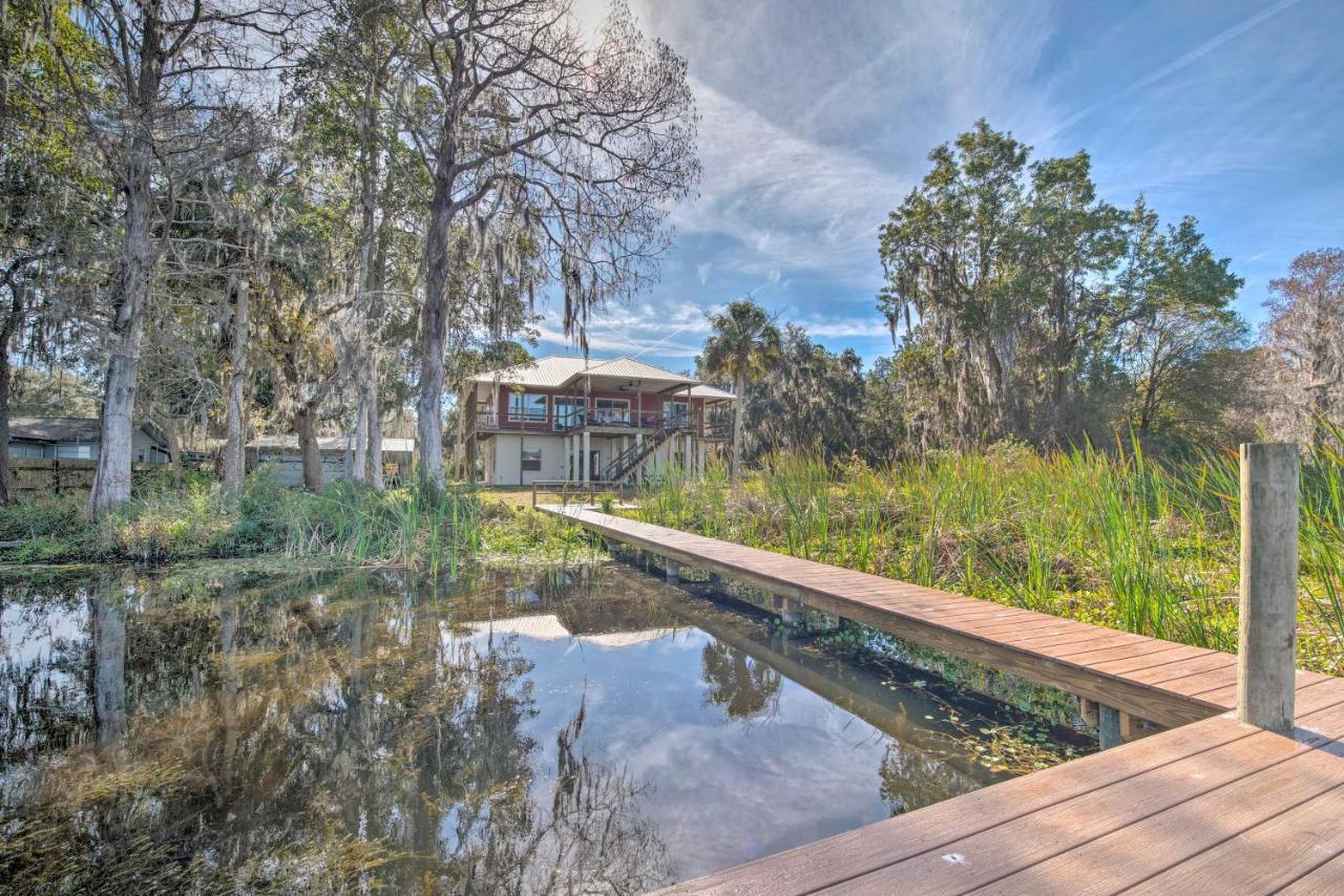 Lakefront Crystal River Home With Private Dock! ภายนอก รูปภาพ